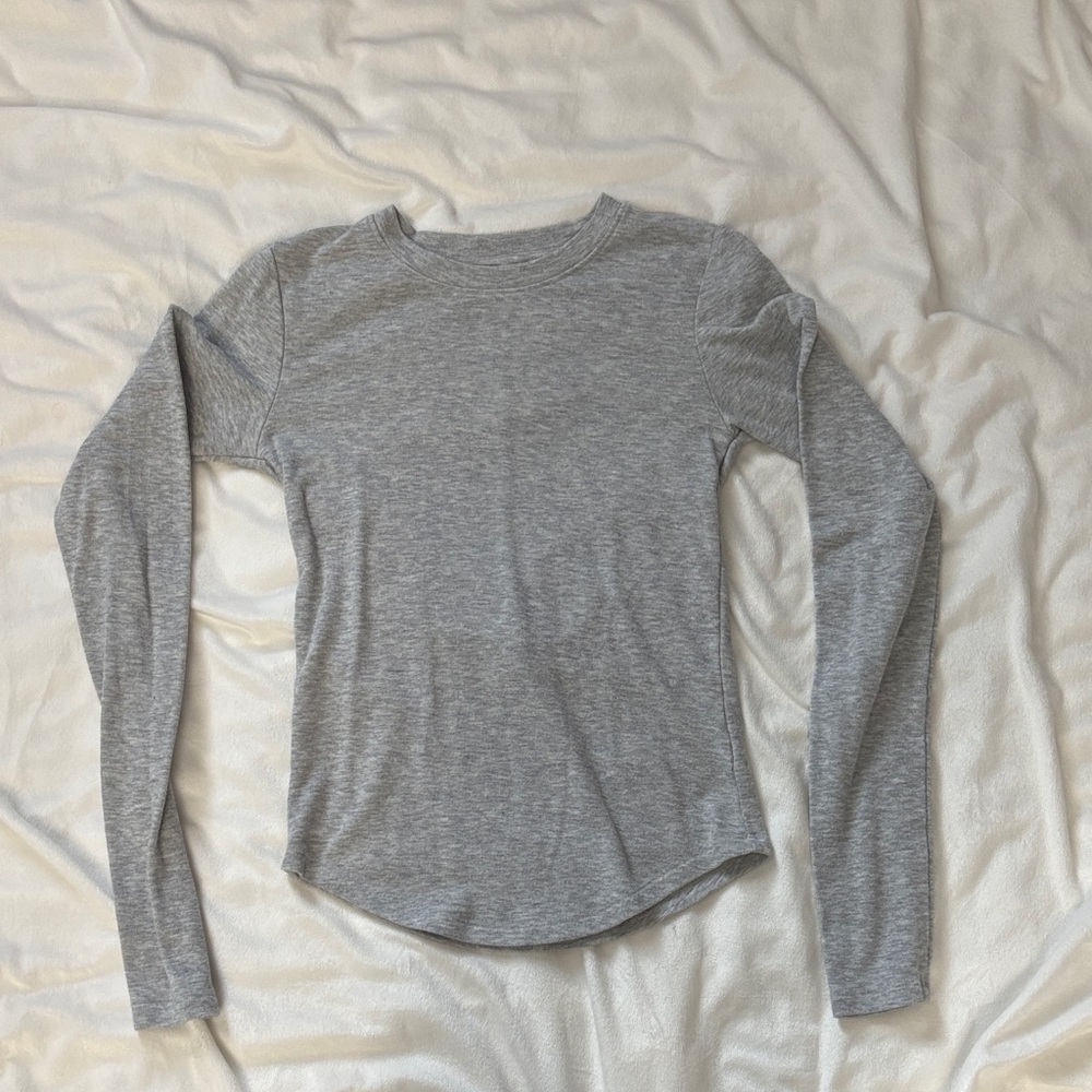 American Eagle Outfitters Heather Gray Long Sleeve Top